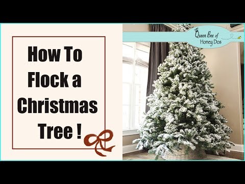 How to Flock a Pre-Lit Christmas Tree • Queen Bee of Honey Dos