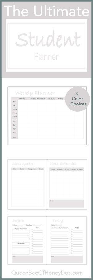 Free School Planner Printable