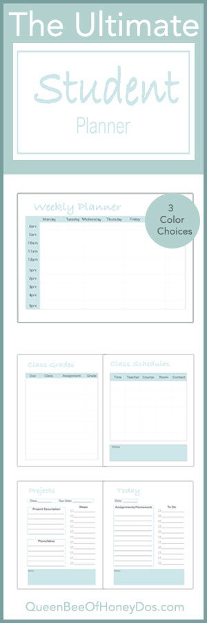 Free School Planner Printable