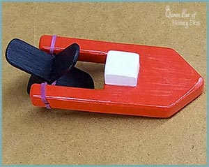 toy boat made of rubber