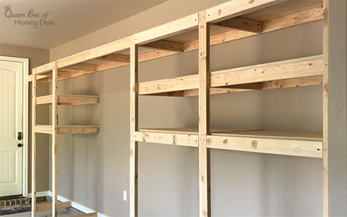How To Build Garage Storage Shelves By Yourself Queen Bee Of