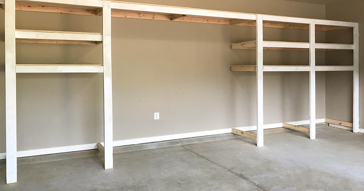 How To Build Garage Storage Shelves By, Homemade Garage Shelves