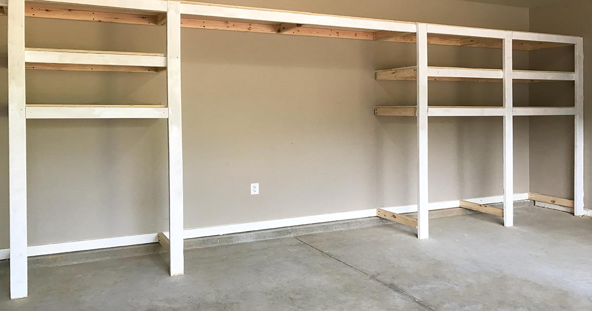 how to build garage shelves