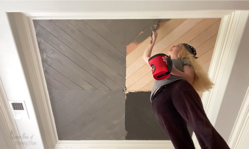 How To Chevron Plank Ceiling Orc Week 3 Queen Bee Of